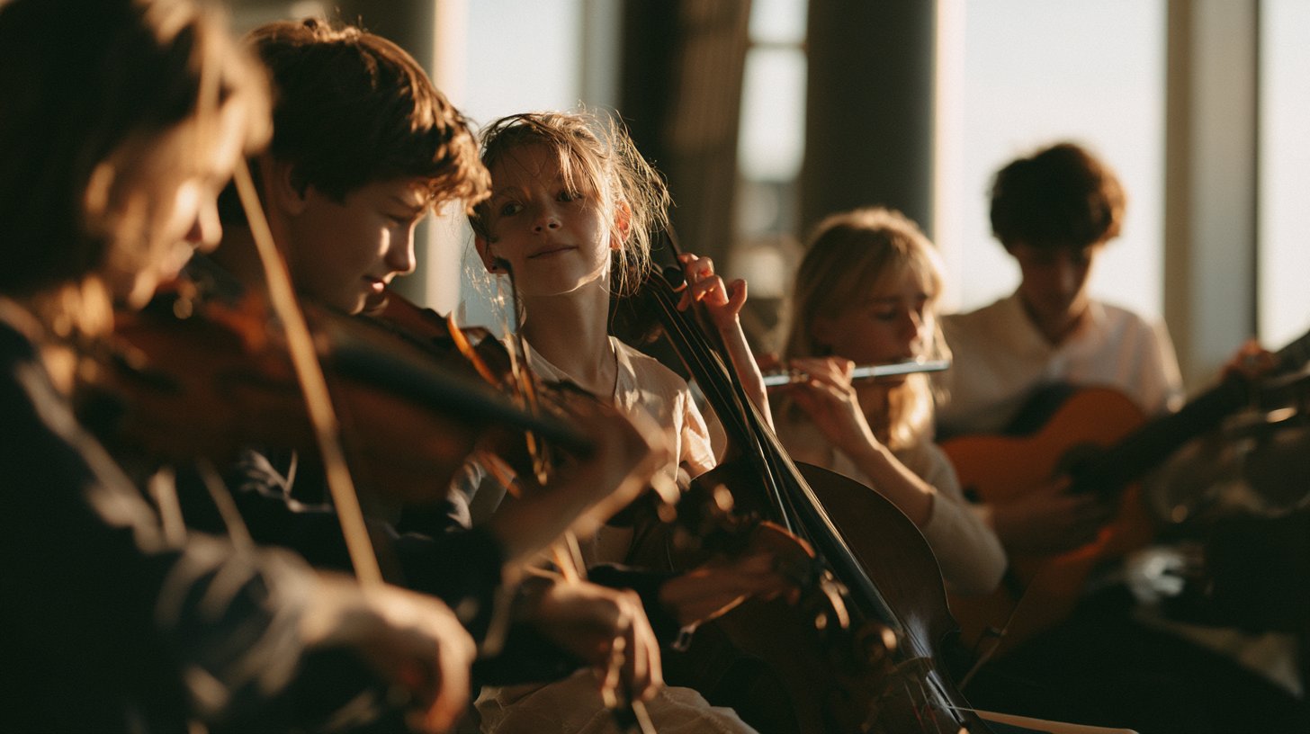Schüler spielen zusammen